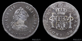 Lima. Carlos III. 1/2 Real 1776 MJ KM74