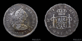 Lima. Carlos III. 1/2 Real 1777 MJ KM74