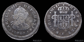 Lima. Carlos III. 1/2 Real 1780 MJ KM74