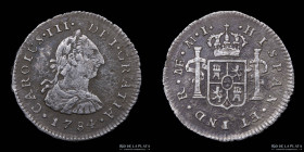 Lima. Carlos III. 1/2 Real 1784 MJ KM74