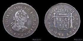 Lima. Carlos III. 1/2 Real 1785 MJ KM74