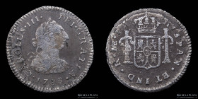 Lima. Carlos III. 1/2 Real 1788 IJ KM74