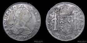 Lima. Carlos IV. 8 Reales 1790 IJ. Transicional. KM87