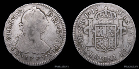 Lima. Carlos IV. 2 Reales 1791 IJ. KM85.2