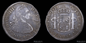 Lima. Carlos IV. 2 Reales 1792 IJ. KM95