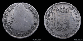 Lima. Carlos IV. 2 Reales 1793 IJ. KM95