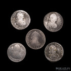 Lima. Carlos III y  IV.  Lote x5. 1 Real 1775 a 1808. KM94