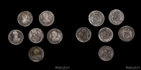 Lima. Carlos IV. Lote x6. 1/2 Real 1801 a 1806. A estudiar