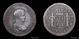 Lima. Fernando VII. 1/2 Real 1815 JP. KM113