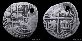 Potosi. Felipe III. 1 Real 1602-13 R. Macuquina. CJ 10.2.1