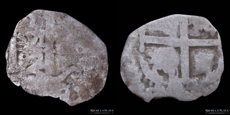 Potosí. Carlos II (1667-1701) 1 Real 1692 VR. AG930; 18mm; 1.41g. CJ 31.26 (F+)...