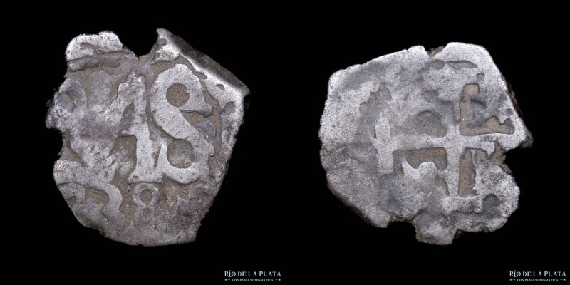 Potosí. Carlos III (1760-1773) 1/2 Real 1738. AG.916; 16mm; 1.54g. CJ 47.11 (F)...