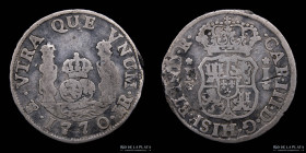 Potosi. Carlos III. 1 Real 1770 JR Columnaria. CJ 61.4.2