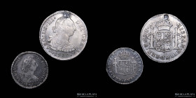 Potosi. Carlos III. Lote x 2. 2 y 1 Real 1778/83