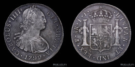 Potosi. Carlos IV. 8 Reales 1799 PP. CJ 76.11