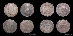 Potosi. Lote x4. 8 Reales 1808 a 1824. Con daños