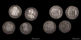Potosi. Carlos IV. Lote x4. 2 Reales 1792 a 1808