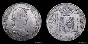 Potosi. Fernando VII. 2 Reales 1816 PJ CJ 88.6