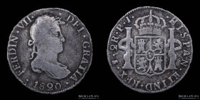 Potosi. Fernando VII. 2 Reales 1820 PJ CJ 88.10