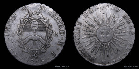 Provincias Unidas. 8 Reales 1815 F. CJ 5