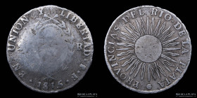 Provincias Unidas. 2 Reales 1815 F. CJ 11.1.1