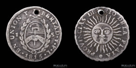 Provincias Unidas. 1 Sol 1815 F. CJ 15