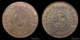 Argentina. Buenos Aires. 1 Real 1840. CJ 16.1.17
