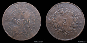 Argentina. Buenos Aires. 2 Reales 1855. CJ 20.1.3