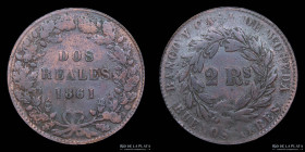 Argentina. Buenos Aires. 2 Reales 1861. CJ 24.1