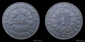 Argentina. Buenos Aires. 1 Real 1854. CJ 22.1