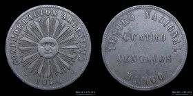 Argentina. Confederacion. 4 Centavos 1854. CJ 1.1.4
