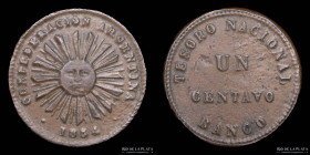 Argentina. Confederacion. 1 Centavo 1854. CJ 3.2