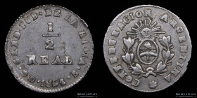Argentina. La Rioja. 1/2 Real 1854. CJ 73.5