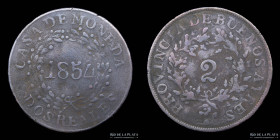 Argentina. Buenos Aires. 2 Reales 1854. CJ 19.2.1