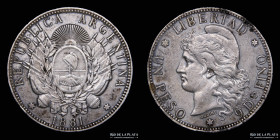 Argentina. 1 Peso 1881 Patacon. CJ 12