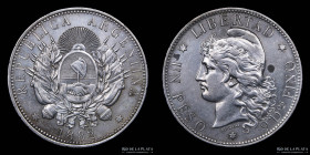 Argentina. 1 Peso 1882 Patacon. CJ 13.1.1