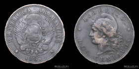 Argentina. 2 Centavos 1887. CJ 28