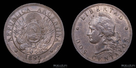 Argentina. 2 Centavos 1895. CJ 36
