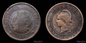 Argentina. 1 Centavo 1882. CJ 38