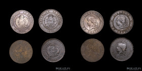 Argentina. 1 Centavo. Lote x4. 1882 a 1885. A clasificar