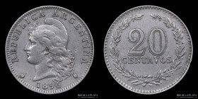 Argentina. 20 Centavos 1896. CJ 52