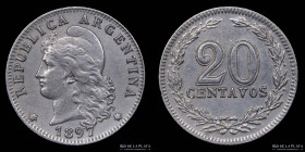 Argentina. 20 Centavos 1897. CJ 53