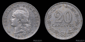 Argentina. 20 Centavos 1912. CJ 63