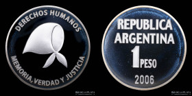 Argentina. 1 Peso 2006. Defensa Derechos Humanos. CJ 6.11
