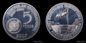 Argentina. 5 Pesos 2007. Año Polar Internacional. CJ 8.15