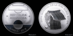 Argentina. 5 Pesos 2018. Copa Mundial de la FIFA Rusia 2018 CJ 8.22