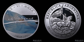 Argentina. 1 Peso 2020. Bicentenario Manuel Belgrano