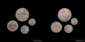 Bolivia. Lote x4. 4, 2 1 y 1/2 Sol 1830. A clasificar