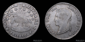 Bolivia. 4 Soles 1856 FJ. KM123.2
