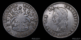 Bolivia. 8 Soles 1861 FJ. KM138.6